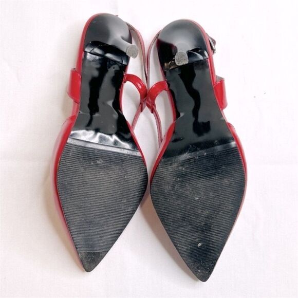 Del Barco Premium Strappy Pumps Pointed Toe Stiletto High Heel Sandals Red 36 - Picture 6 of 7